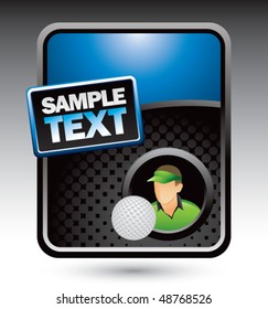 anuncio de estilo azul golfista