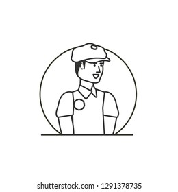 golfer with cap avatar character
