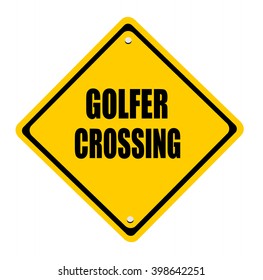 golfer crossing sign