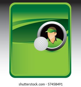 golfer green background