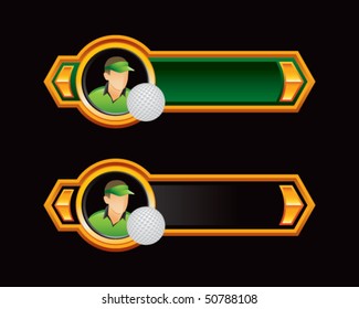 golfer green and black arrows
