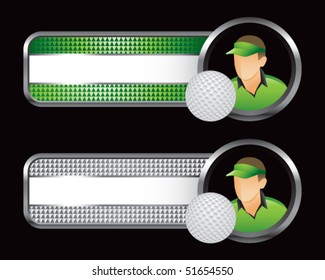 golfer green and silver checkered tabs