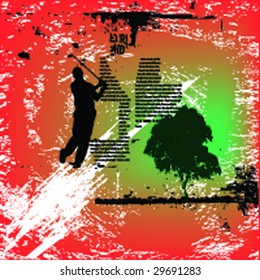 golfer grunge background illustration