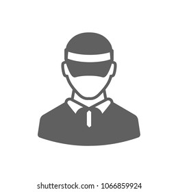 Golfer icon in trendy flat style isolated on white background. Symbol for your web site design, logo, app, UI. Vector illustration, EPS