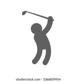 Golfer icon in trendy flat style isolated on white background. Symbol for your web site design, logo, app, UI. Vector illustration, EPS