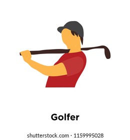 Golfer icon vector isolated on white background, Golfer transparent sign , standing human or people cartoon character illustration