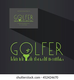 Golfer - logo design for tournament, competition or golf based companies. Business card design included.