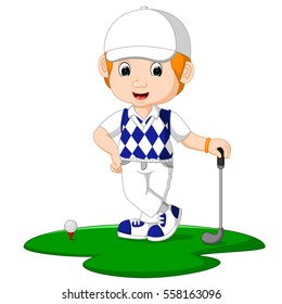 Golfer Man Cartoon