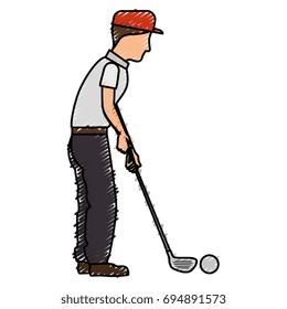 golfer playing avatar character