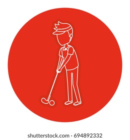 golfer playing avatar character