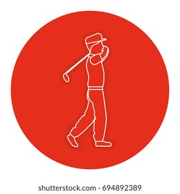 golfer playing avatar character