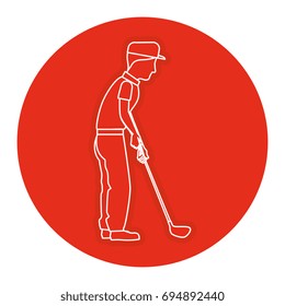 golfer playing avatar character