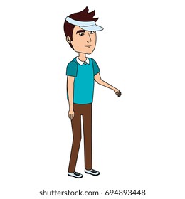 golfer playing avatar character