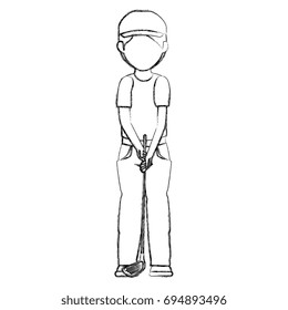 golfer playing avatar character