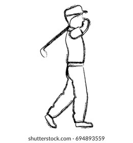 golfer playing avatar character