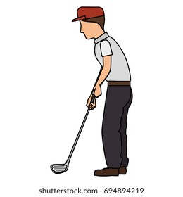 golfer playing avatar character