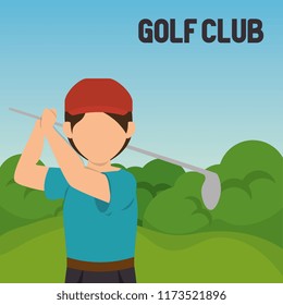 golfer playing in golf club