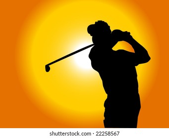 Vector Golfer Silhouette Sunset Images, Stock Photos & Vectors ...