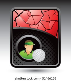 golfer red cracked backdrop