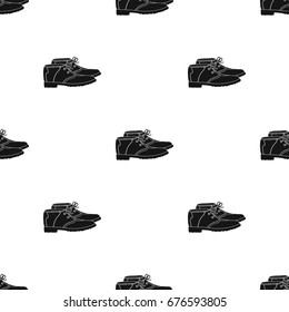 Golfer shoes.Golf footwear single icon in black style vector symbol stock illustration web.