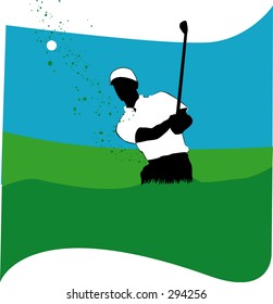 Golfer with a short swing