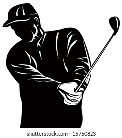 Golfer silhouette