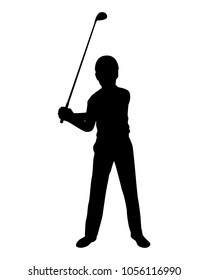 Golfer silhouette vector