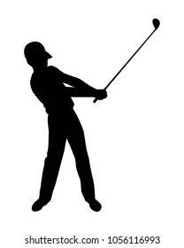 Golfer silhouette vector