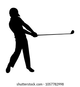 Golfer silhouette vector