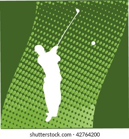 Golfer Silhouette - vector