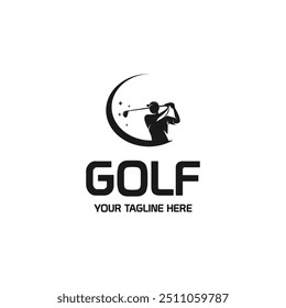 Golfer sports logo design - vector illustration, golfer golf sports emblem design. Suitable for your design need, logo, illustration, animation, etc.