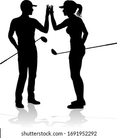 Golfer sports people playing golf 