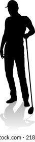 A golfer sports person playing golf 