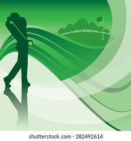 Golfer swing background
A golfer teeing off on the golf course.