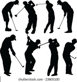 golfers collection - vector