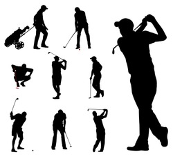 Golfers Silhouettes Collection 2