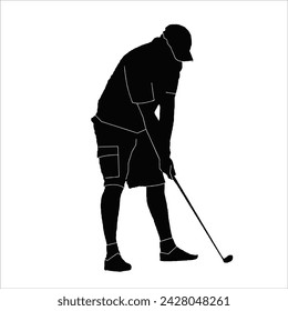 Siluetas de golfistas , El vector del jugador de golf