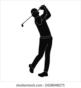 Siluetas de golfistas , El vector del jugador de golf