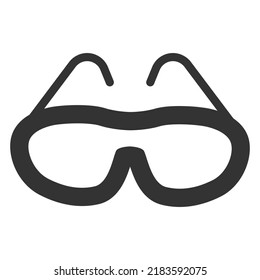 Golfer's sunglasses - icon, illustration on white background, glyph style