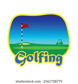 golfing golf course apparel  vector design illustration