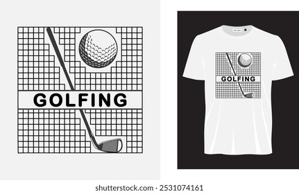 Golfing net T- shirt design