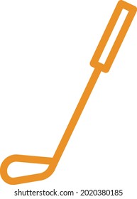 Palo de golf, ilustración, vector sobre fondo blanco.