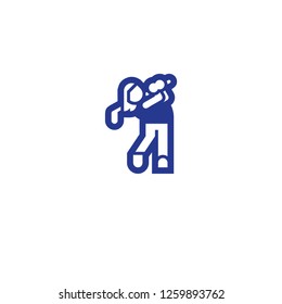 Golfing vector isolated icon