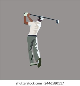 Golfman illustration design isolated in white background