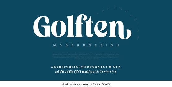 Golften creative modern stylish calligraphy letter logo design
