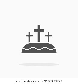 Golgotha glyph icon. Can be used for digital product, presentation, print design and more.