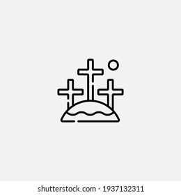 Golgotha icon sign vector,Symbol, logo illustration for web and mobile