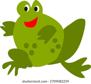 The Goliath Frog Is Dancing Isolated Animal Vector