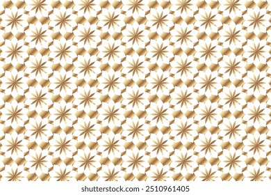 Fondo de patrón de azulejo floral dorado