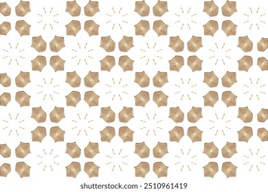 Goloden Floral Tile pattern Background